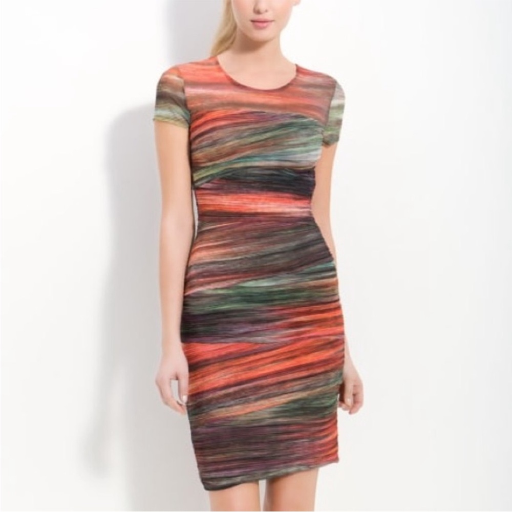 BCBGMaxAzria Donna Brushstroke Bandage Dress